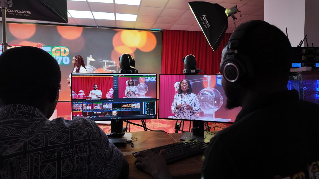 GDLotto live lottery studio during a live draw